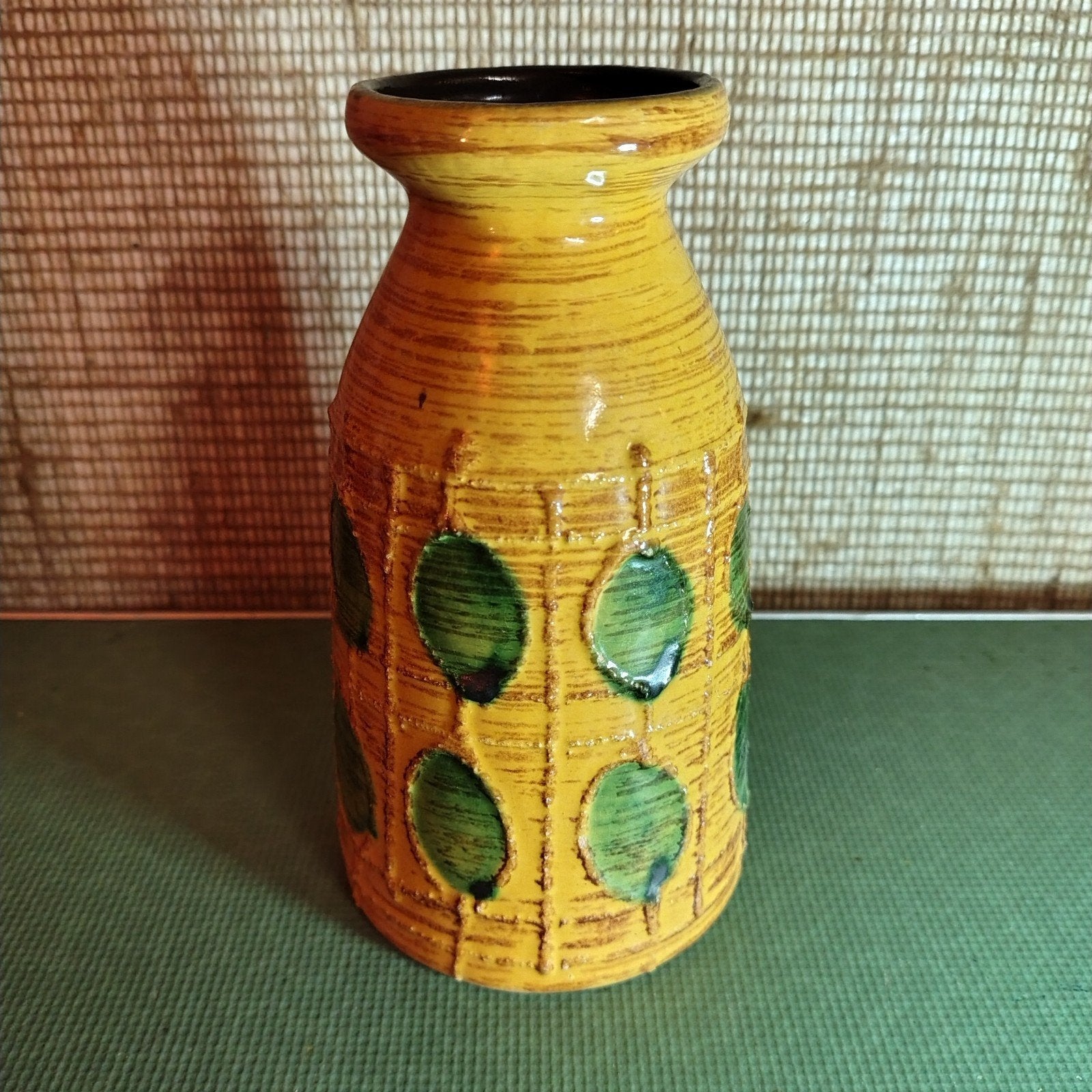 vintage keramieken vaas van Strehla Keramik 1227, Antiek en Kunst, Ophalen of Verzenden