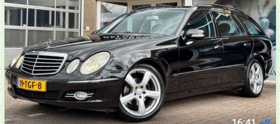 Mercedes-Benz E-Klasse 2.2 CDI E220 Combi AUT 2008 Zwart, Auto's, Mercedes-Benz, Achterwielaandrijving, Zwart, Stationwagon, Diesel
