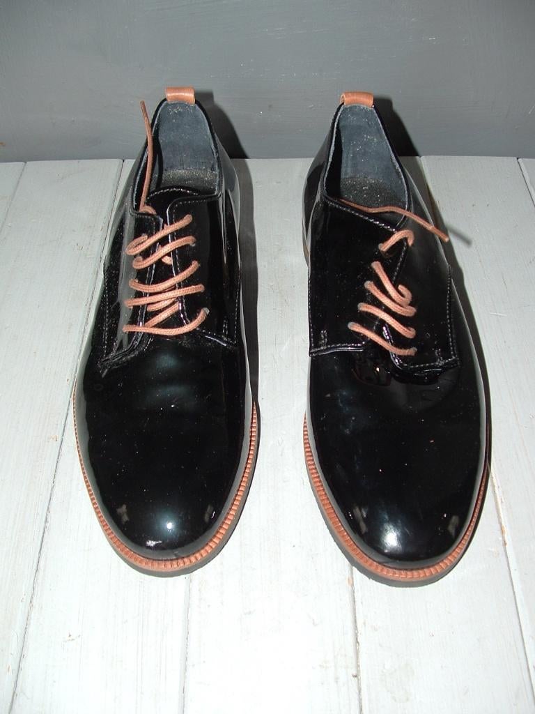 Maripé lakschoenen veterschoenen maat 37 made in Italy, Schoenen met lage hakken, Zwart, Ophalen of Verzenden, Zo goed als nieuw