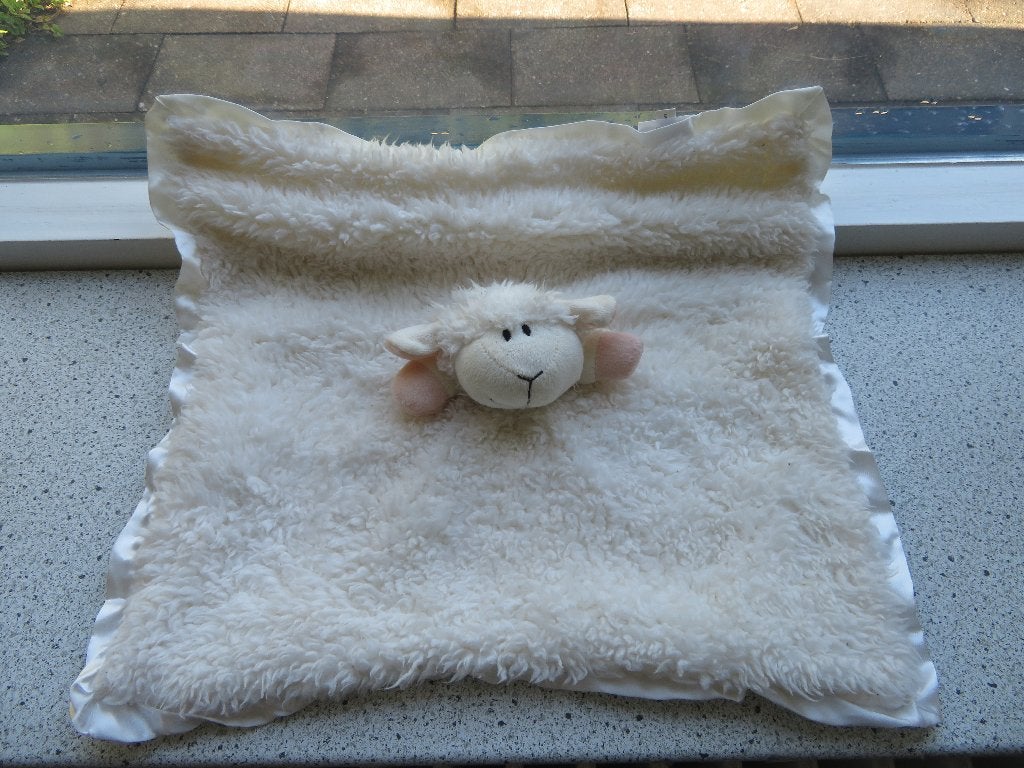 Knuffeldoek schaap merk Stephan Baby wit velours, Overige typen, Ophalen of Verzenden, Zo goed als nieuw, Wasbaar