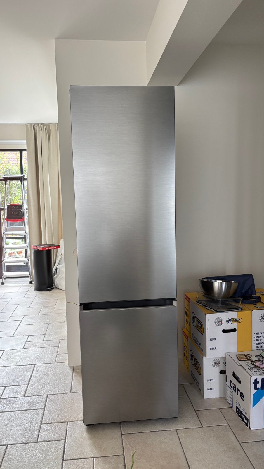Samsung Koelkast Zilver (zgan), Ophalen, 200 liter of meer, 60 cm of meer, Met aparte vriezer