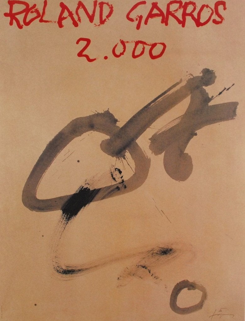 Antoni Tàpies - Roland Garros 2000 - Litho Handgesign., Verzenden