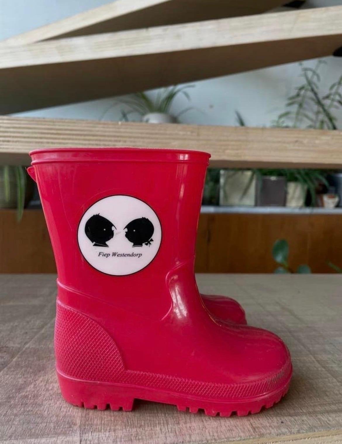 Hema Fiep Westendorp regenlaarsjes rood maat 20, Ophalen, Zo goed als nieuw, Jongetje of Meisje, Overige typen