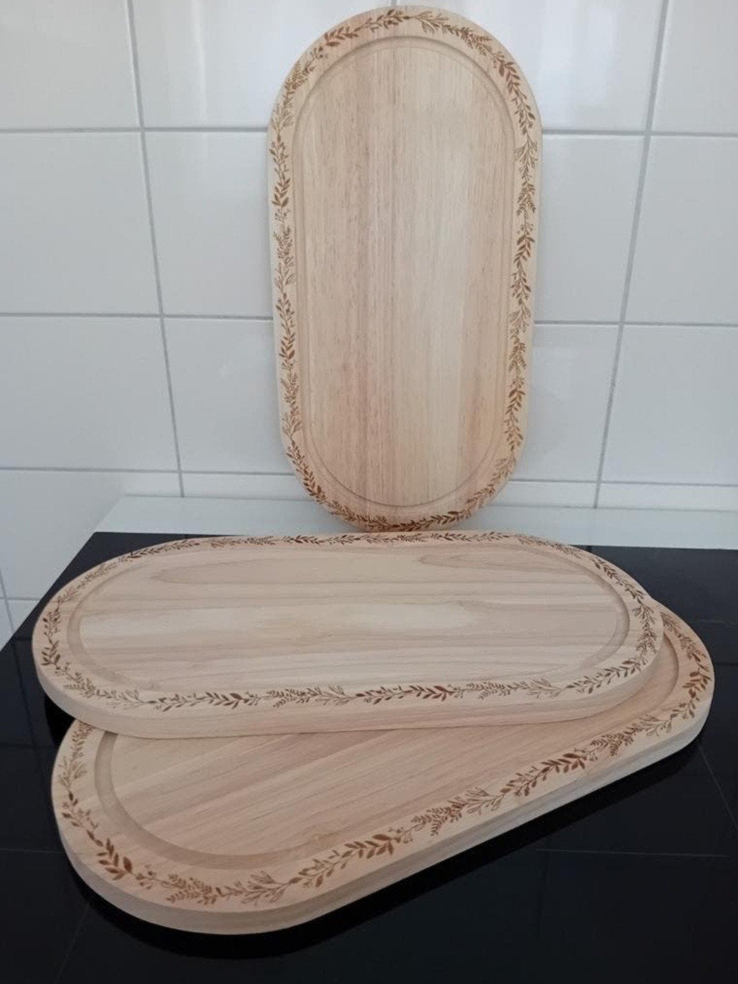 Serveerplank/Snijplank ovaal houten. Nieuw, Ophalen, Nieuw, Bruin, Hout