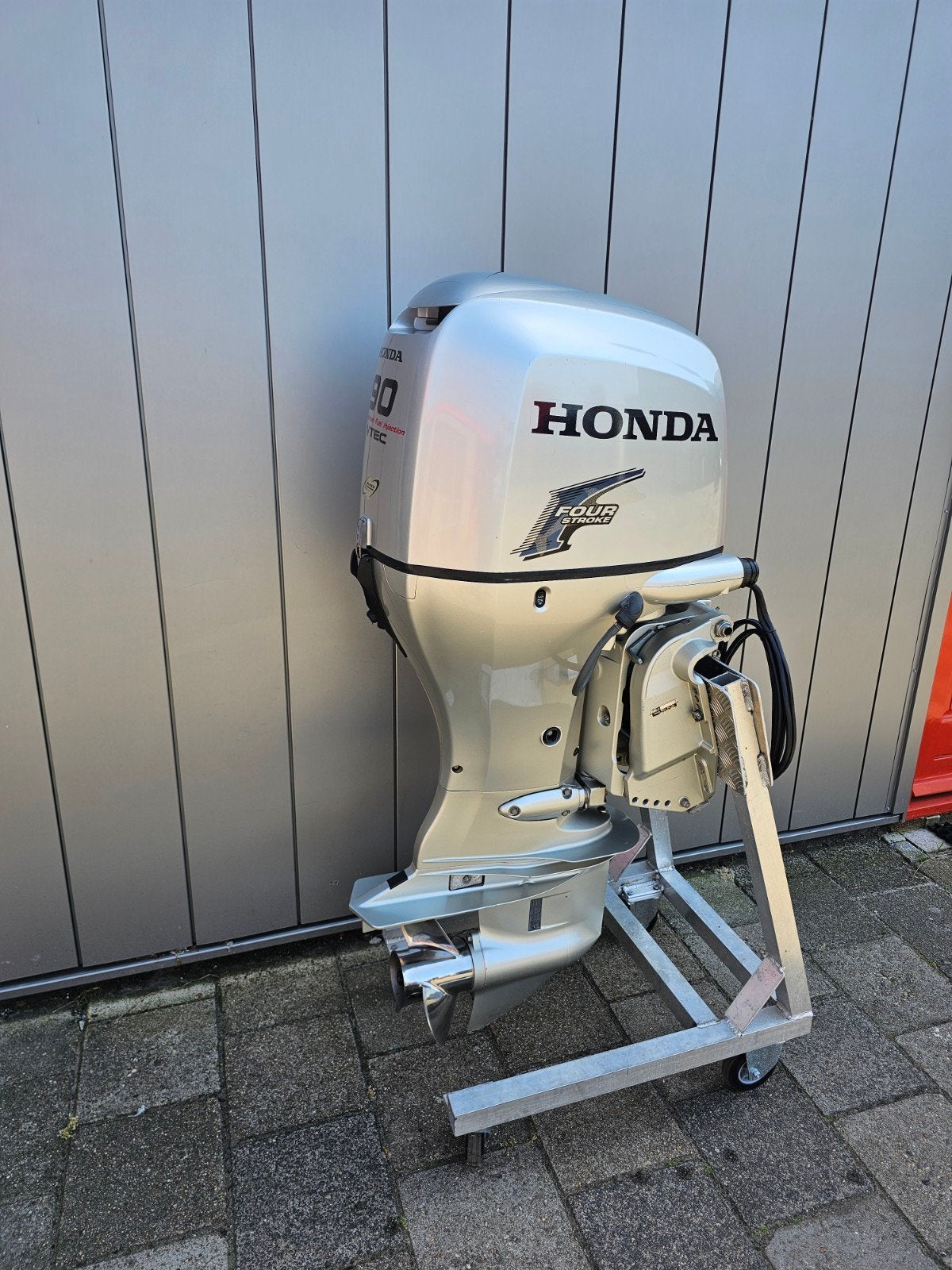 HONDA 90PK  4TAKT EFI  LANGSTAART POWERTRIM NETTE STAAT, Watersport en Boten, Ophalen, Gebruikt, Benzine, 30 pk of meer