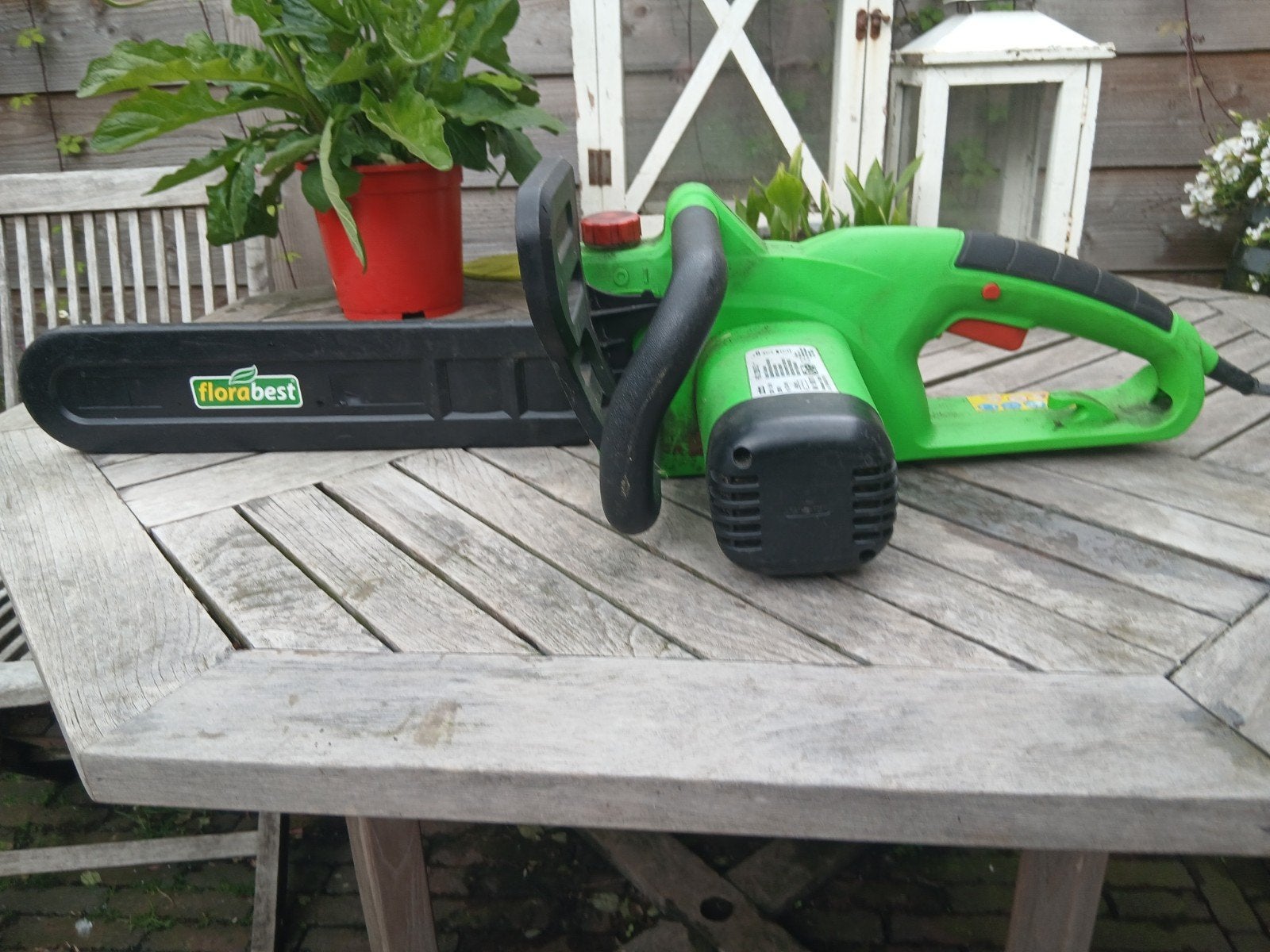 Florabest FKS 2200 E3 Elektrische Kettingzaag, Tuin en Terras, Takkenscharen, Ophalen, Gebruikt, 40 t/m 49 mm, Florabest