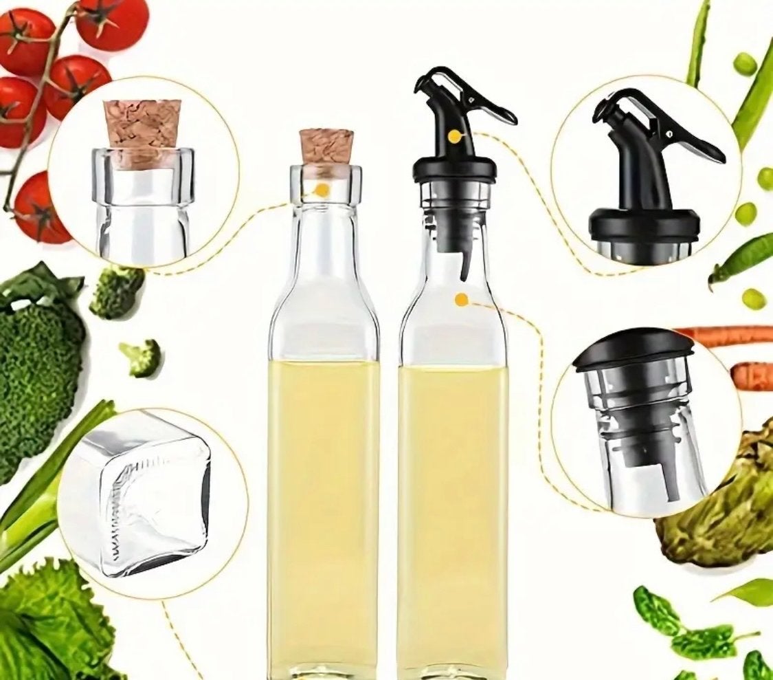 Nieuw Olie- en azijnflessen met schenktuit - 250ml, Nieuw, Ophalen of Verzenden, Overige merken, Glas