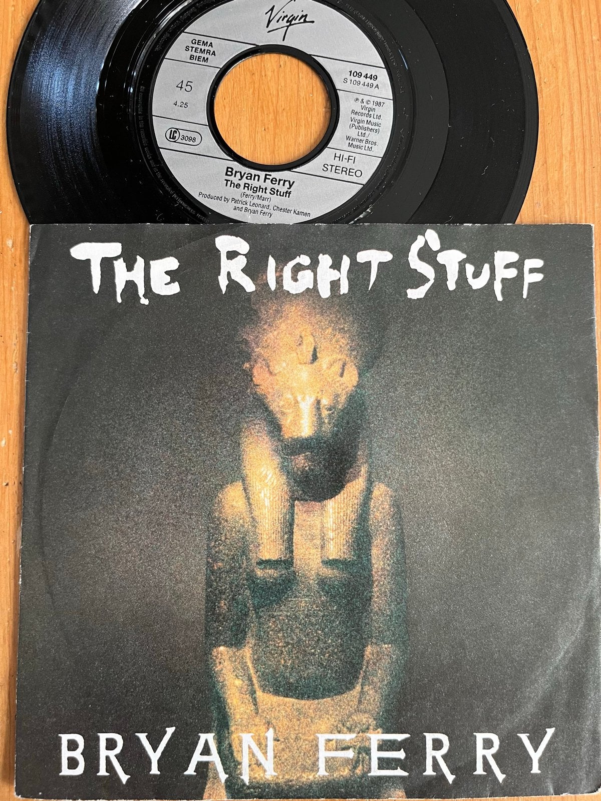Bryan Ferry - The Right Stuff 7" Vinyl Single (1987), Gebruikt, 7 inch, Pop, Fotohoes