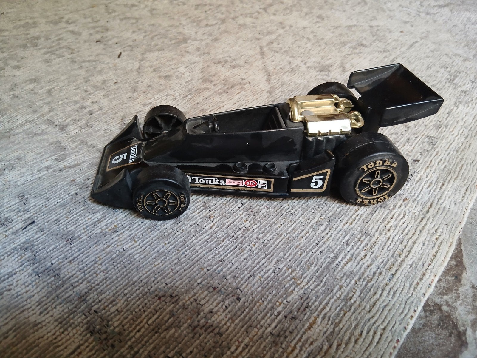 Vintage Tonka Auto Formule 1 Wagen Zwart Goud, Ophalen of Verzenden, Gebruikt