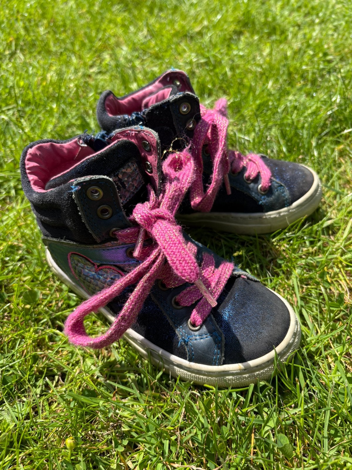Glitter hart schoenen, Mim Pi, Maat 25, Jongetje of Meisje, Ophalen of Verzenden, Gebruikt, Schoentjes