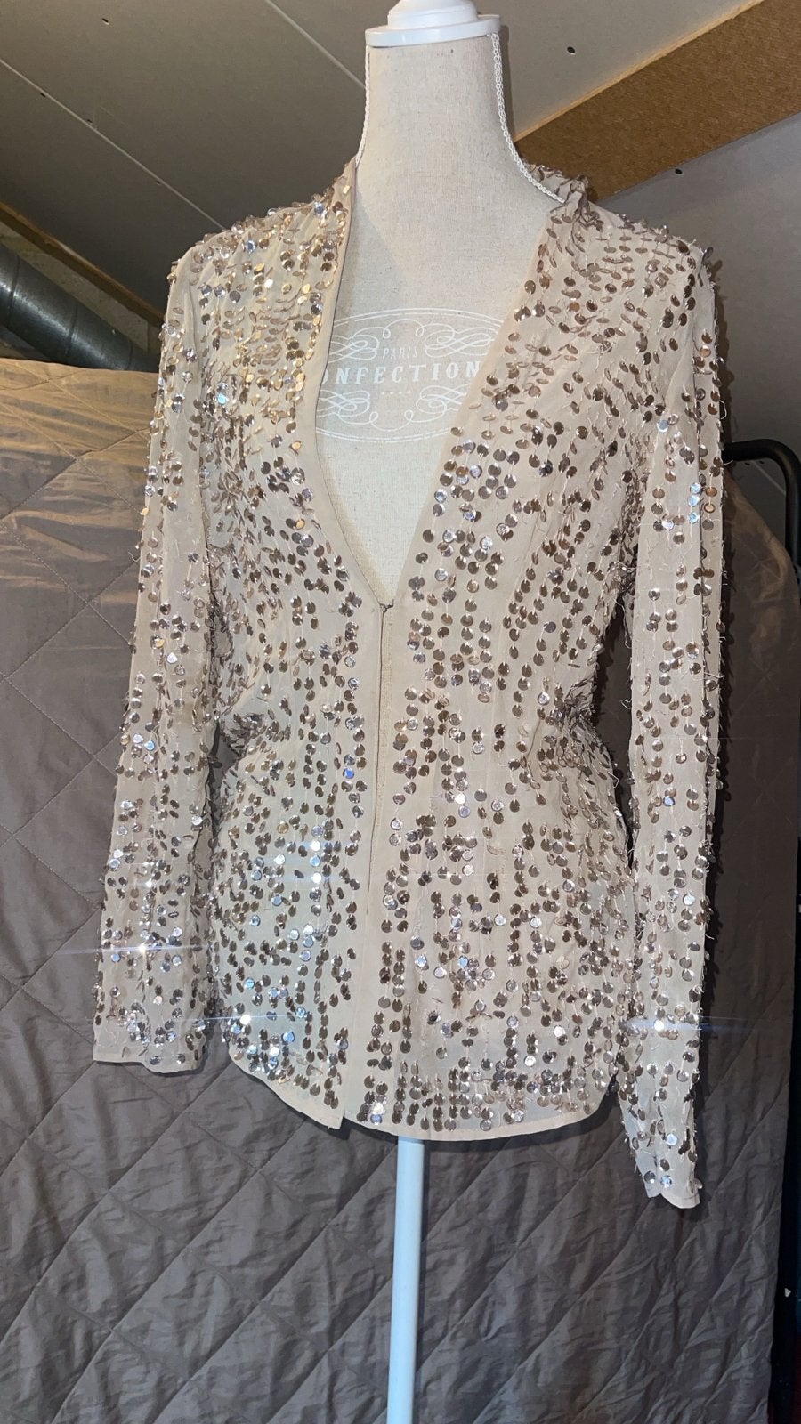 Superstar Jasje met pailletten - Maat M, Kleding | Dames, Maat 38/40 (M), Beige, Ophalen of Verzenden, Jasje
