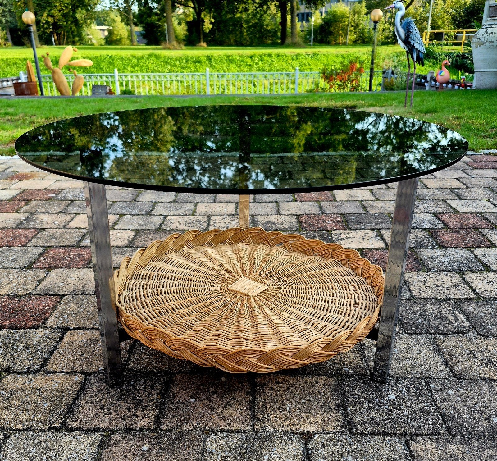 Vintage salontafel, jaren 70, Rohé/TRIO Noordwolde, Ophalen, Rond, 50 tot 100 cm, 50 tot 100 cm