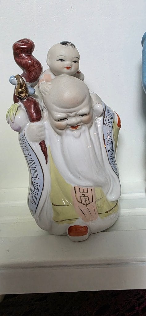 Chinees Porseleinen Beeld – Shou Lao, Antiek en Kunst, Overige typen, Overige onderwerpen, Minder dan 20 cm, Ophalen of Verzenden