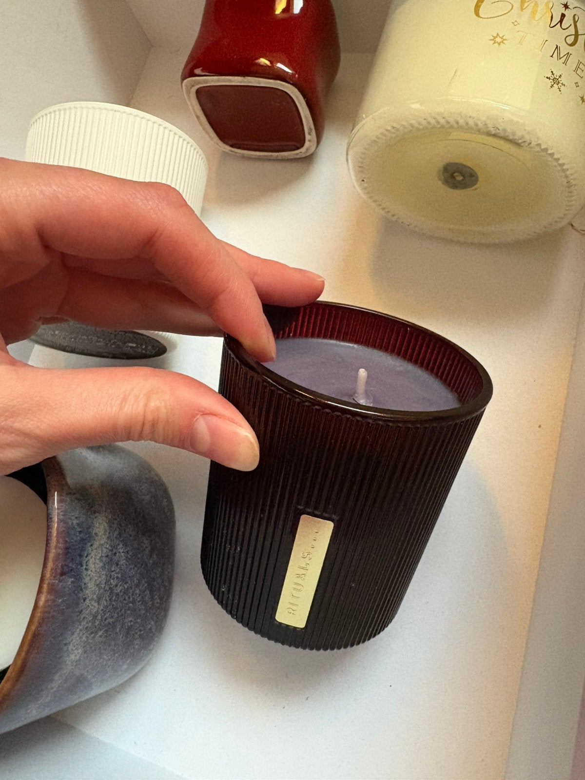 Rituals Ayueveda kaars, 10 cm, Paars, Ophalen of Verzenden, Rituals