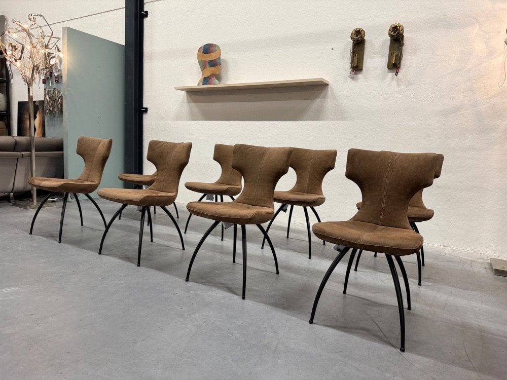 4 Nieuw Leolux Callas eetkamerstoel Danza bruin leer Stoel, Huis en Inrichting, Leolux, Nieuw, Leer, Ophalen of Verzenden