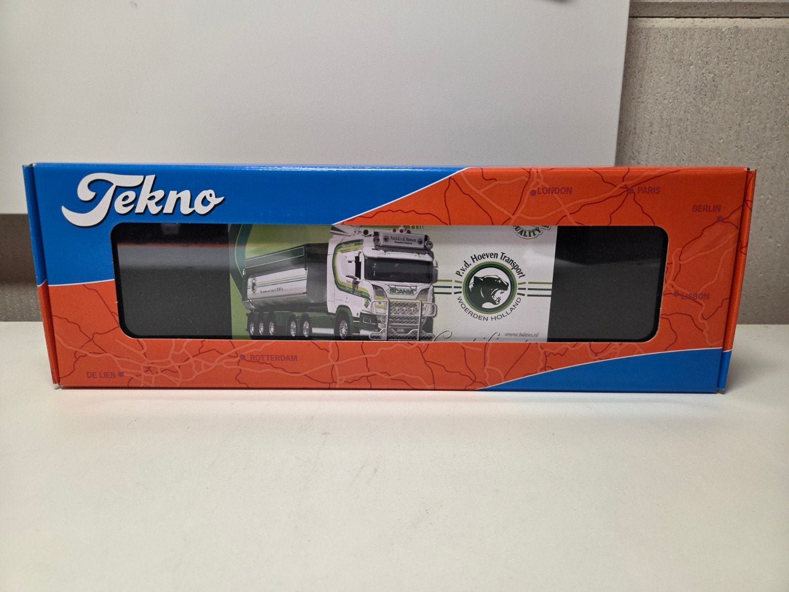 Tekno Scania R kipper Patrick v.d Hoeven, Ophalen of Verzenden, Zo goed als nieuw, Bus of Vrachtwagen, Tekno