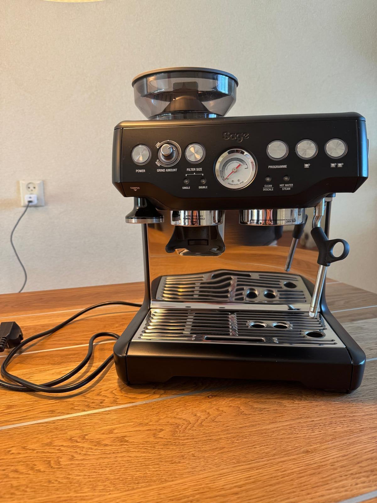 Sage Barista Express Espressomachine zwart, Witgoed en Apparatuur, Ophalen, Espresso apparaat, Koffiebonen, Zo goed als nieuw