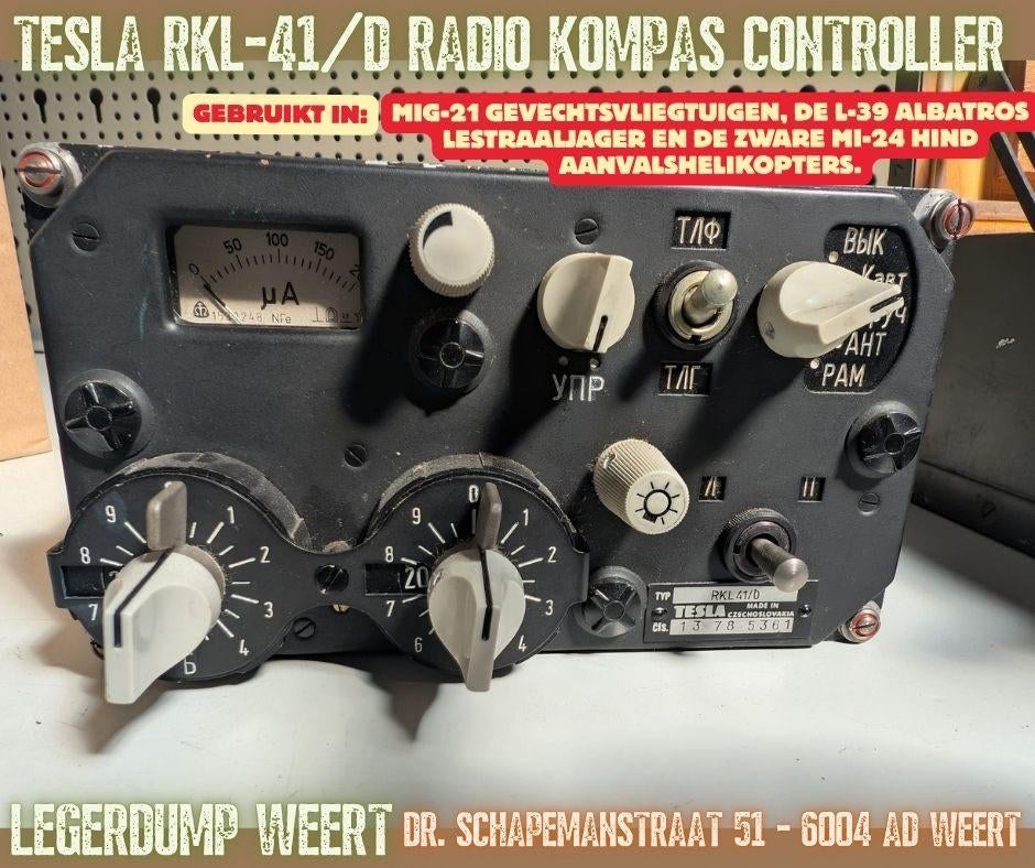 Tesla RKL-41/0 ADF Radio Kompas -Origineel MiG-21 Instrument, Ophalen, Landmacht, Nederland, Overige typen