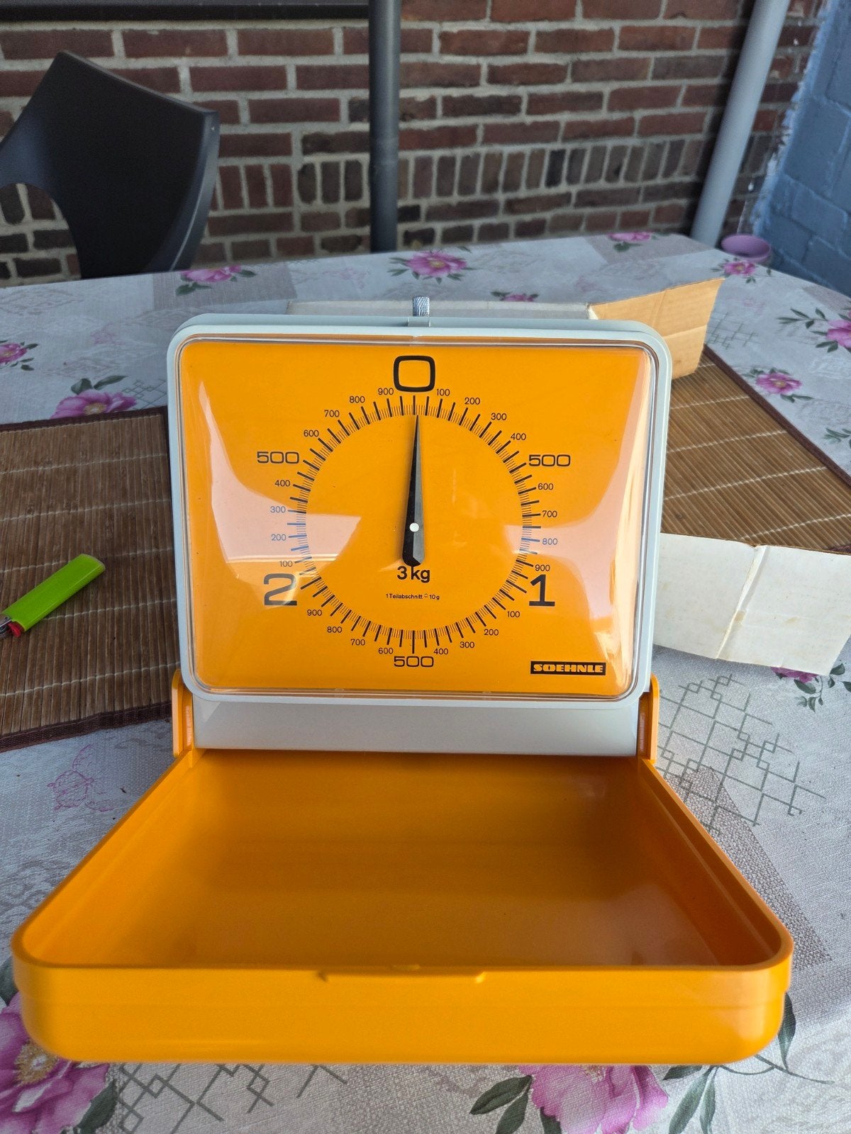 Vintage Soehnle keukenweegschaal - Oranje retro design, Ophalen, Nieuw, Overige typen, Minder dan 50 kg