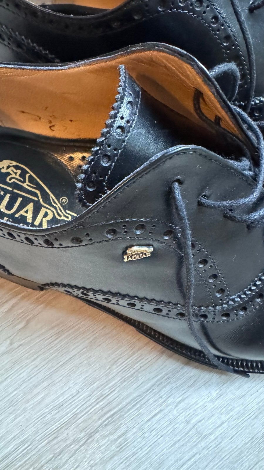 Jaguar schoenen maat 42 met bewaarblik, Kleding | Heren, Zwart, Ophalen of Verzenden, Zo goed als nieuw, Veterschoenen