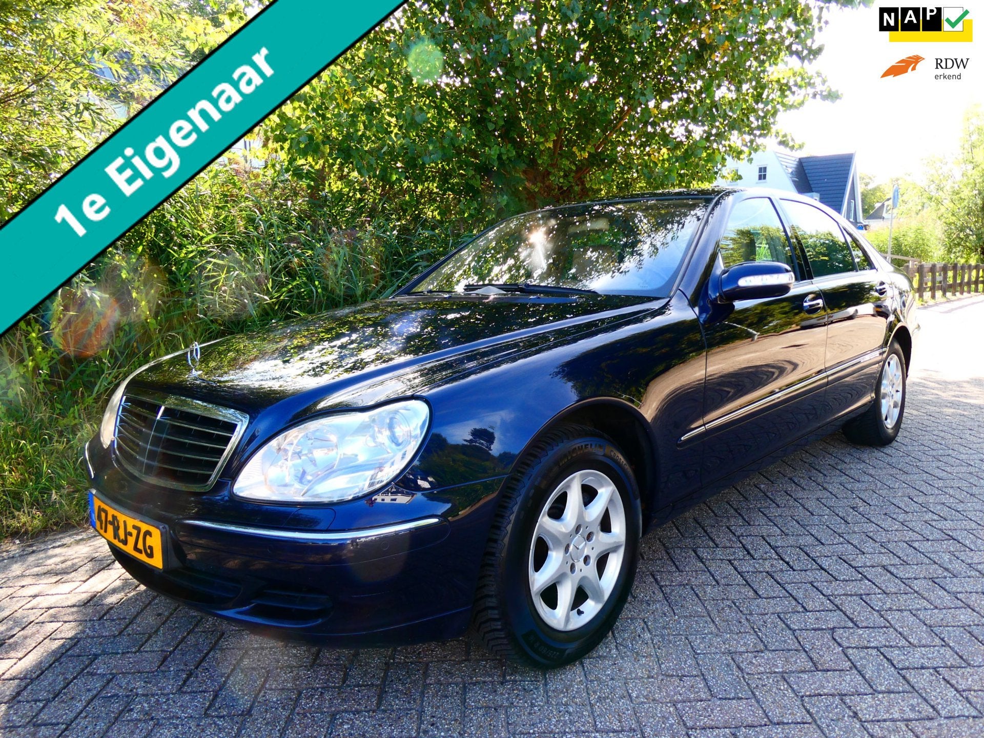 Mercedes-Benz S-klasse 500 Lang 306pk 1e eigenaar Full Optio, Auto's, Automaat, Achterwielaandrijving, Gebruikt, Blauw