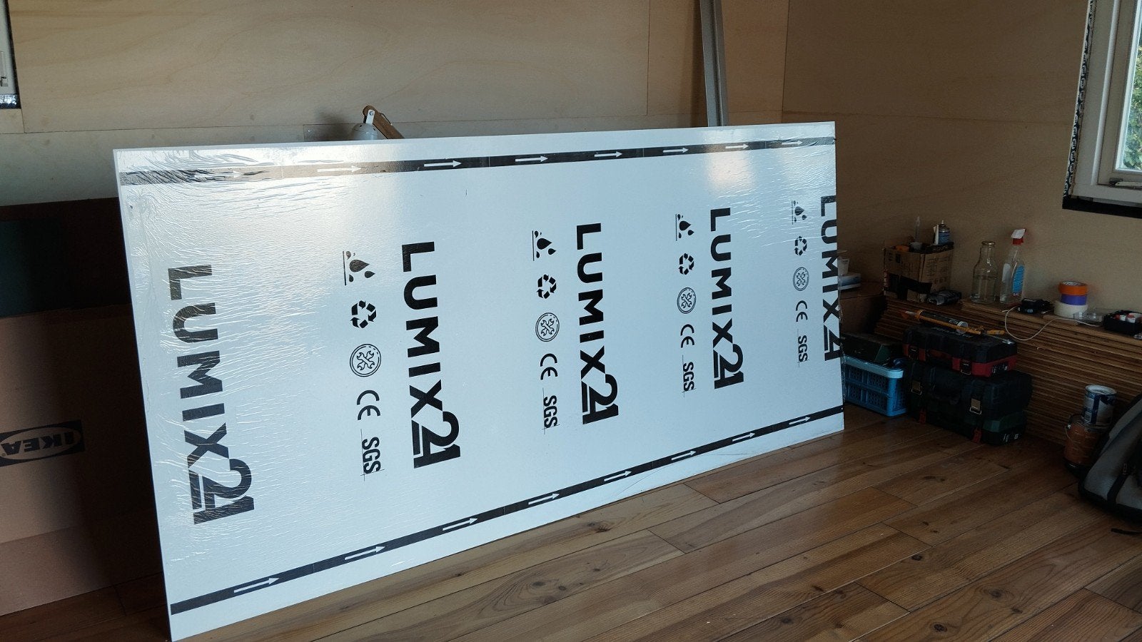 SPC wandpaneel 122x270 wit satijn, Ophalen, Nieuw, Overige materialen, Minder dan 20 mm