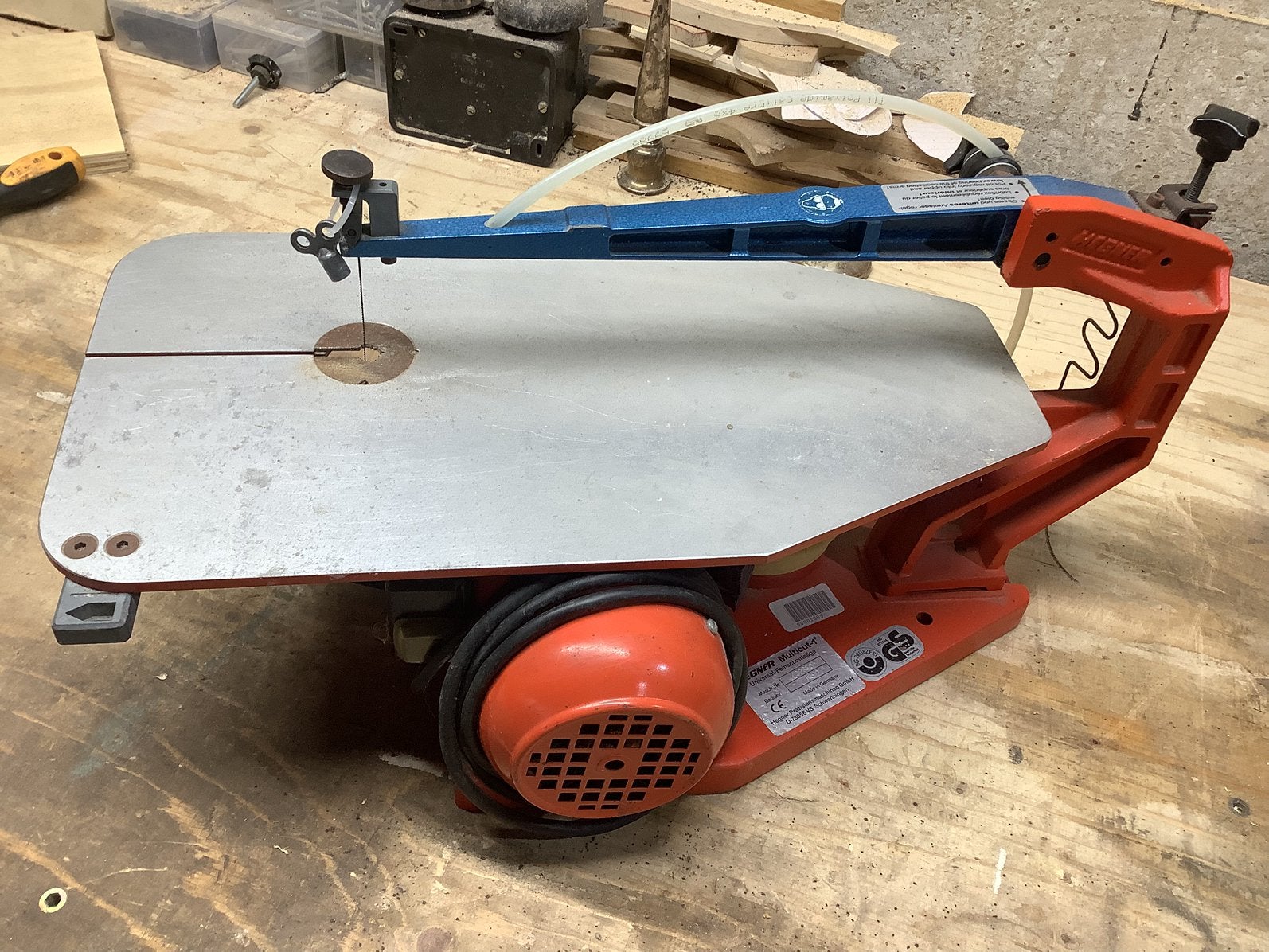 Hegner figuurzaagmachine, Ophalen, Zo goed als nieuw, 30 tot 70 mm, Figuurzaag