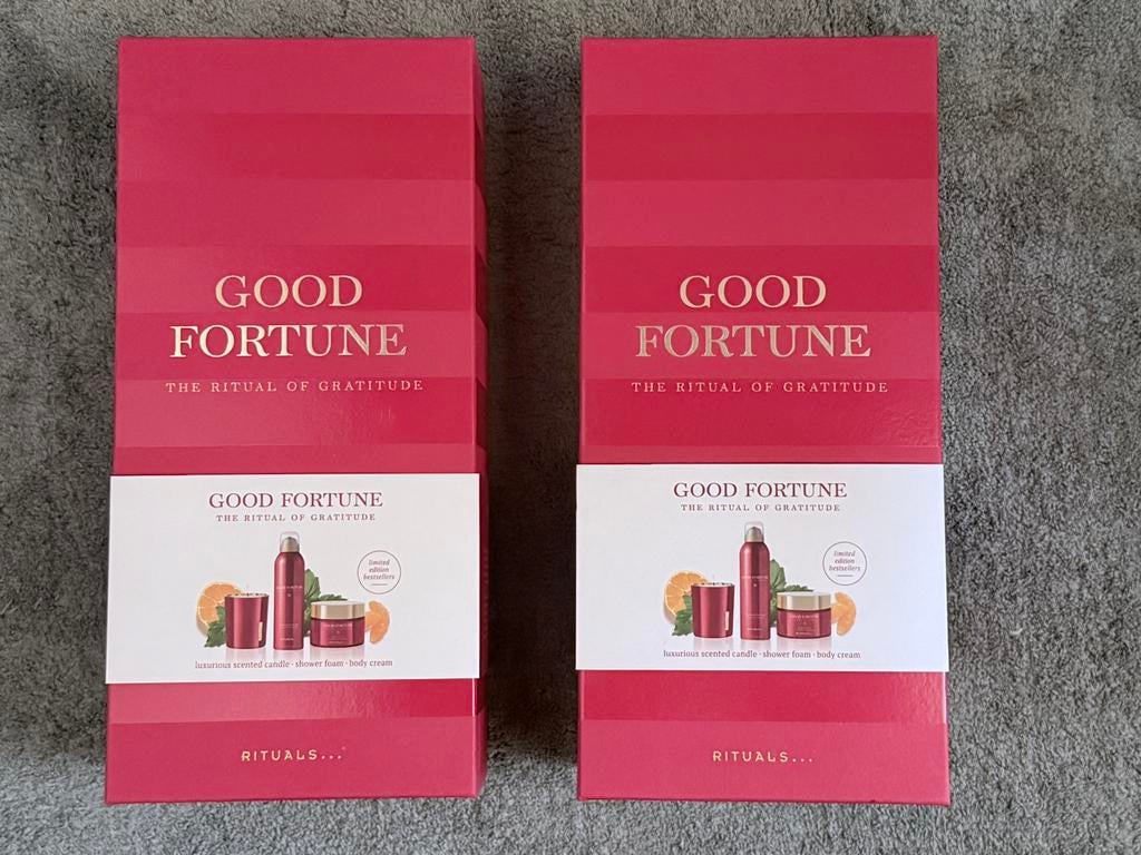 Nieuw Rituals Good Fortune gift set kaars foam body cream, Ophalen of Verzenden, Zo goed als nieuw, Bad & Douche