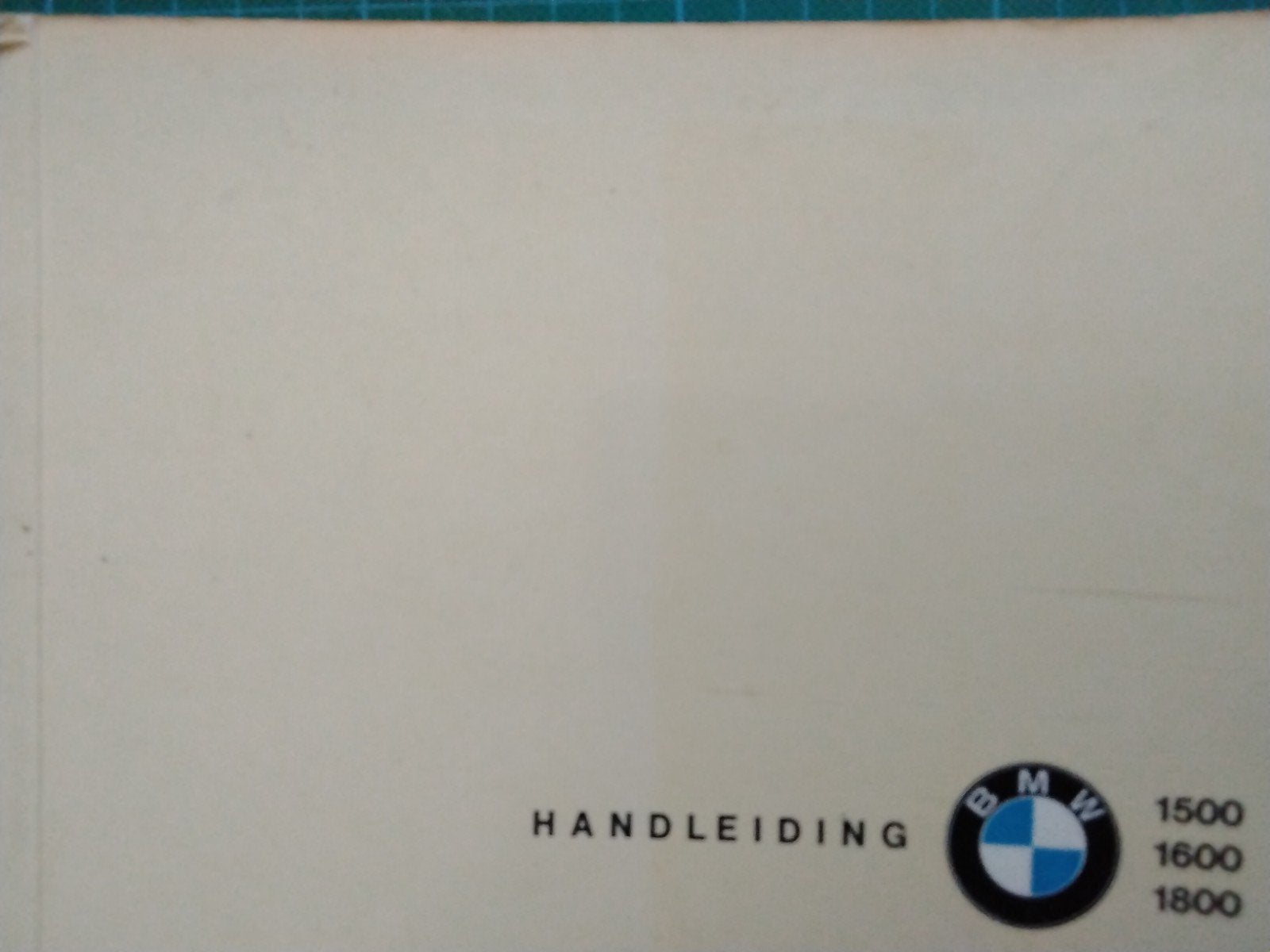 BMW 1500 1600 1800 Handleiding 80 90 PK, Ophalen of Verzenden, Gelezen, BMW, BMW AG