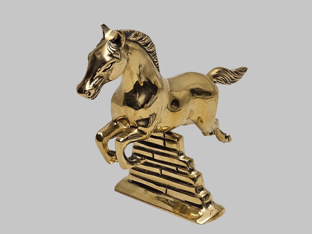 Vintage Springend Paardenbeeldje ( jumping wall ornament ), Verzamelen, Ophalen of Verzenden, Zo goed als nieuw, Dier