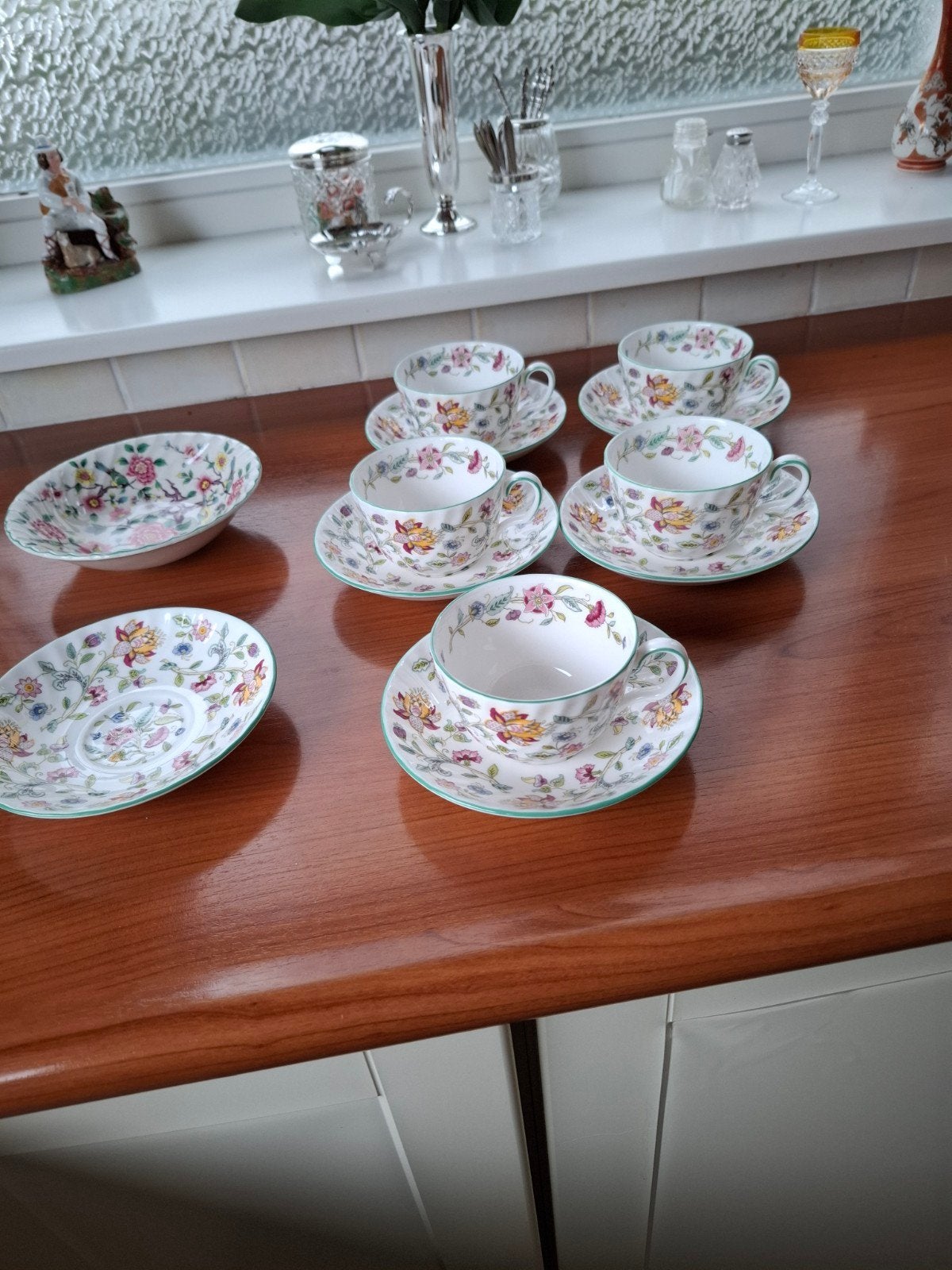 Minton Haddon Hall & Old Foley Chinese Rose servies, Ophalen of Verzenden