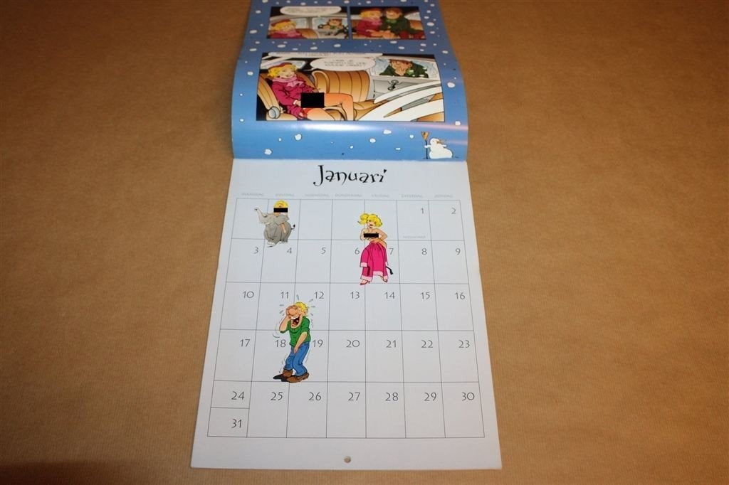 Rooie Oortjes Jaarkalender 1994 — Erotische Stripkunst, Boeken, Eén stripboek, Ophalen of Verzenden, Gelezen