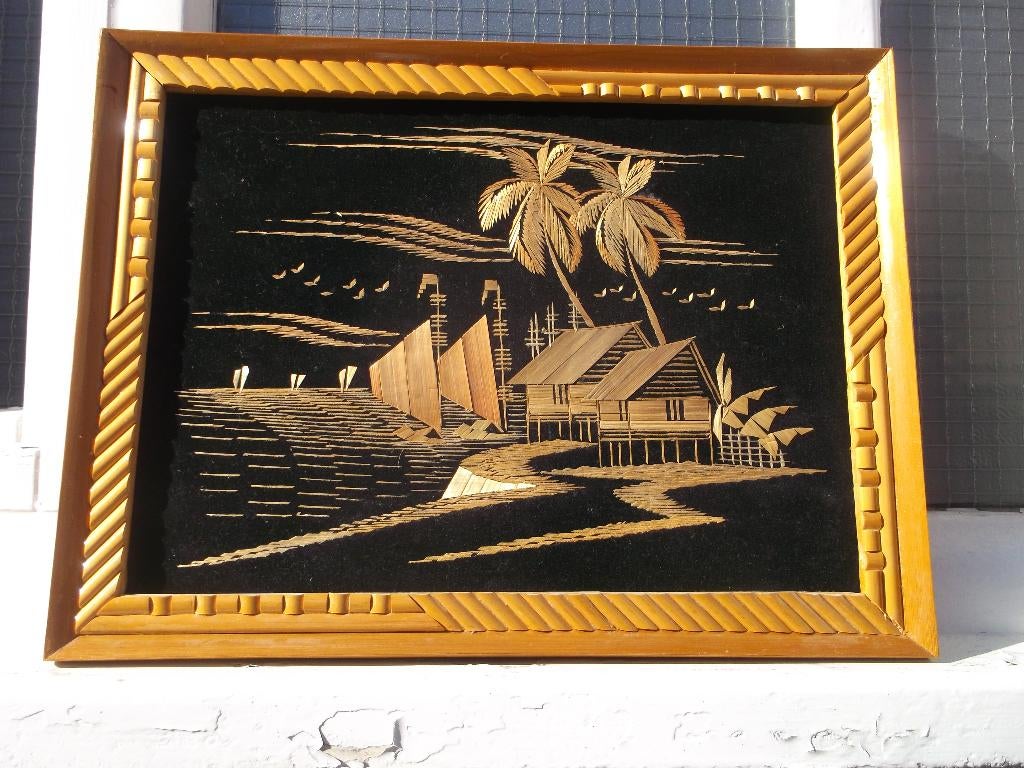 Asian straw (bamboe) art (snij) work, Ophalen of Verzenden