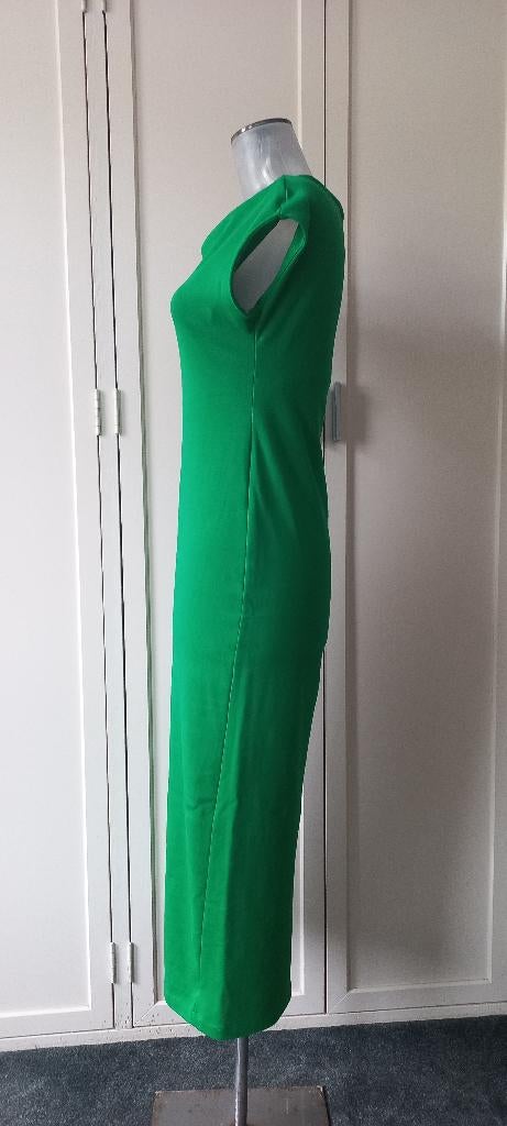 Zara lange jurk Groen maat L (38-40) zgan, Maat 38/40 (M), Zara, Ophalen of Verzenden, Zo goed als nieuw
