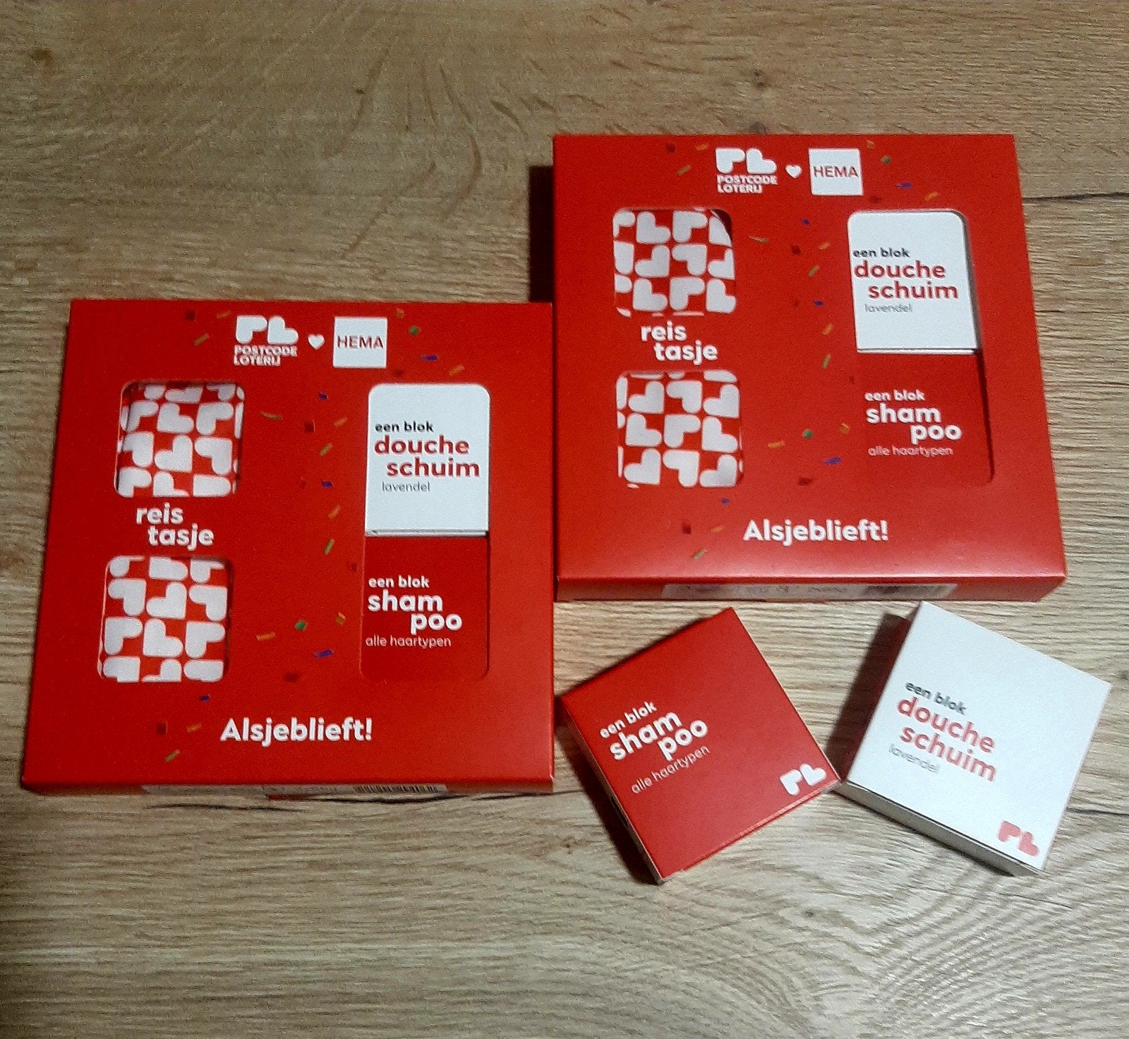 Hema Postcode Loterij Douche en Shampoo blokken+ tasje., Ophalen of Verzenden, Nieuw, Bad & Douche