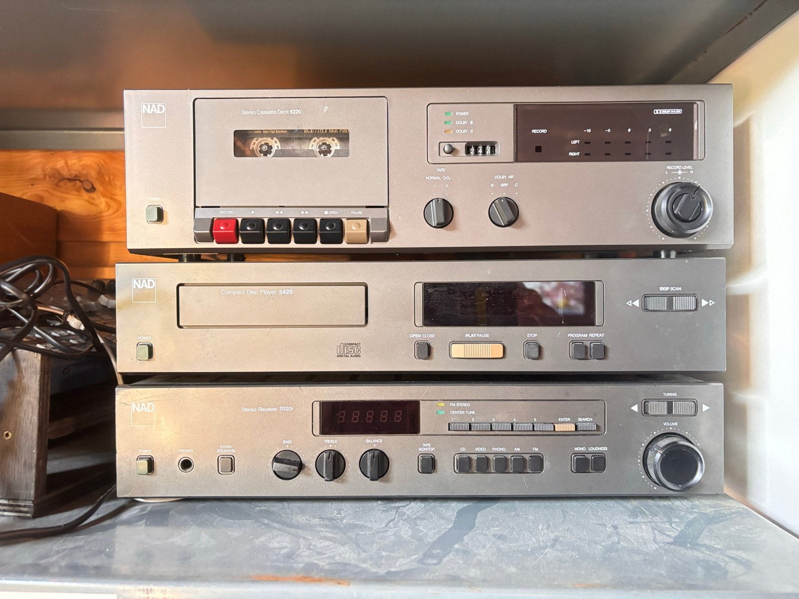 NAD Stereo Set: Cassettedeck, CD-speler, Tuner/versterker, Gebruikt, Cassettedeck, Losse componenten, Ophalen