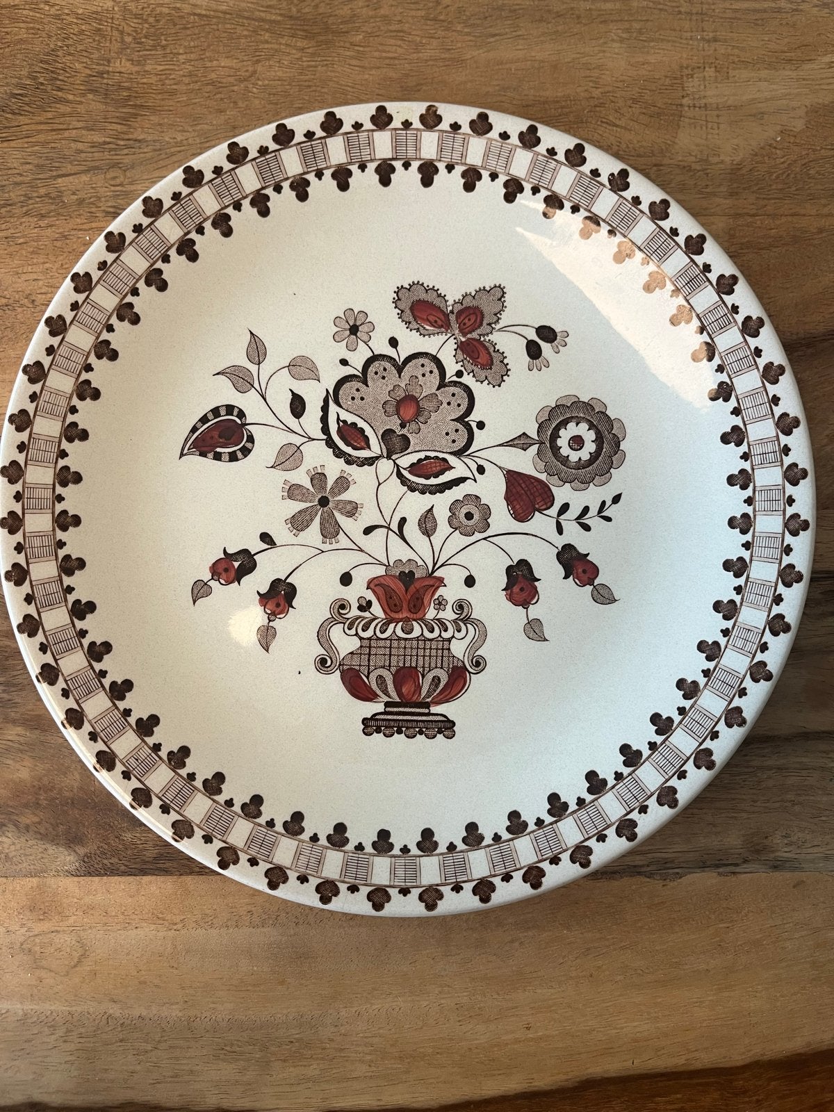 Johnson Bros Jamestown Old Granite bruin dinerbord, Ophalen of Verzenden