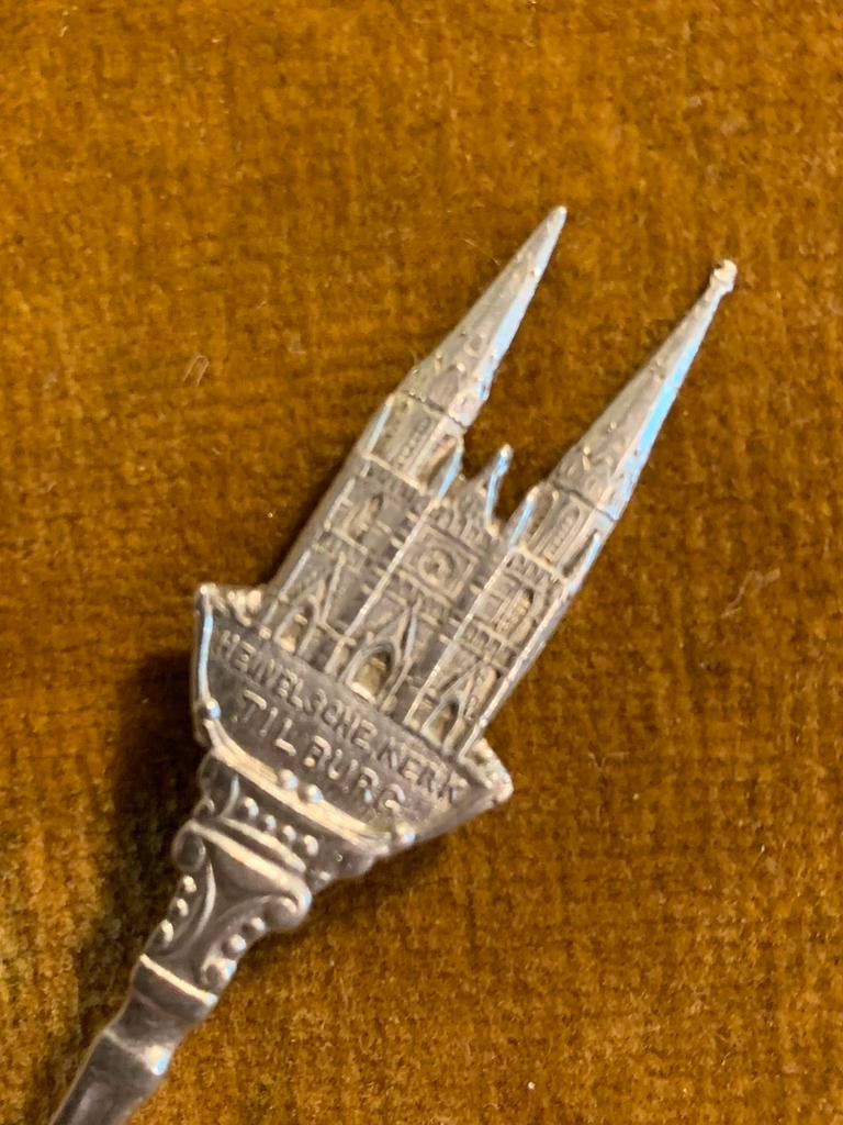Verzilverd theelepeltje Heuvelsche kerk Tilburg, Antiek en Kunst, Ophalen of Verzenden