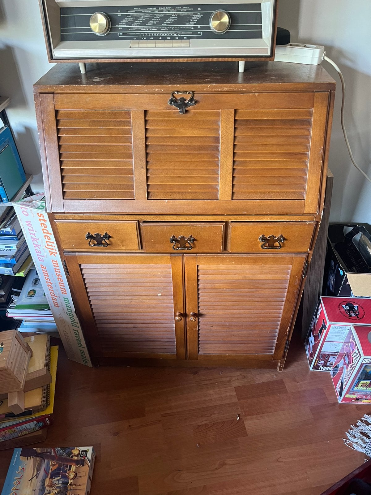 Vintage kast / secretaire, veel opbergruimte, 106x76x45, Ophalen, Gebruikt
