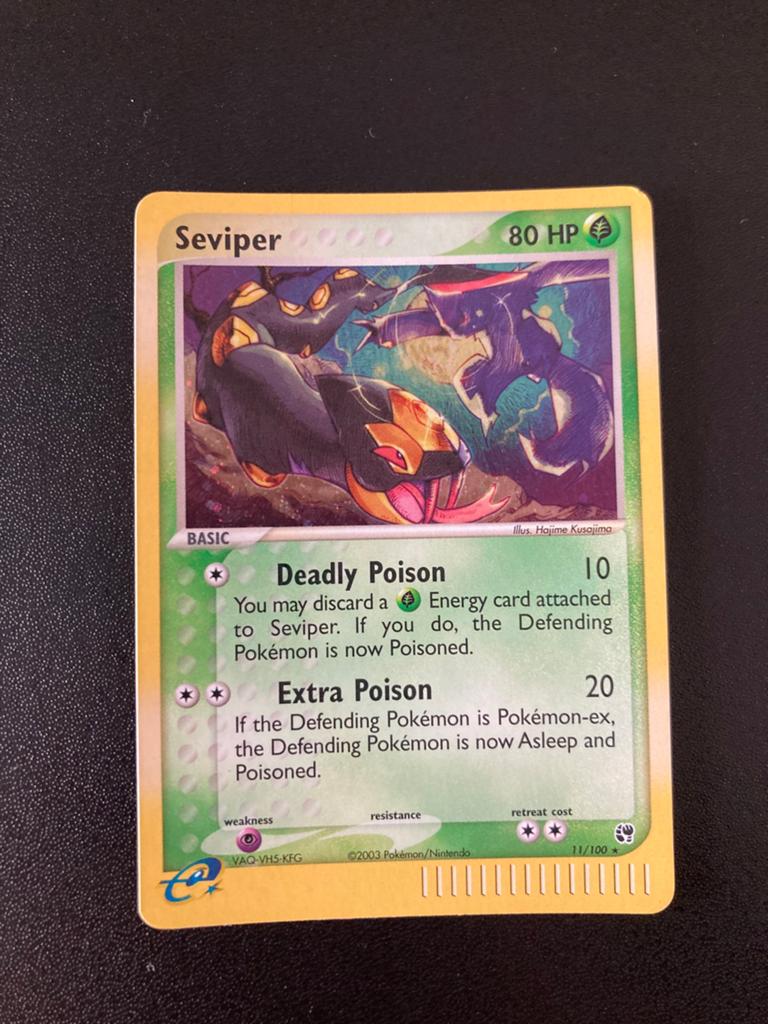 Pokemon kaart Seviper Holo, Ophalen of Verzenden, Zo goed als nieuw