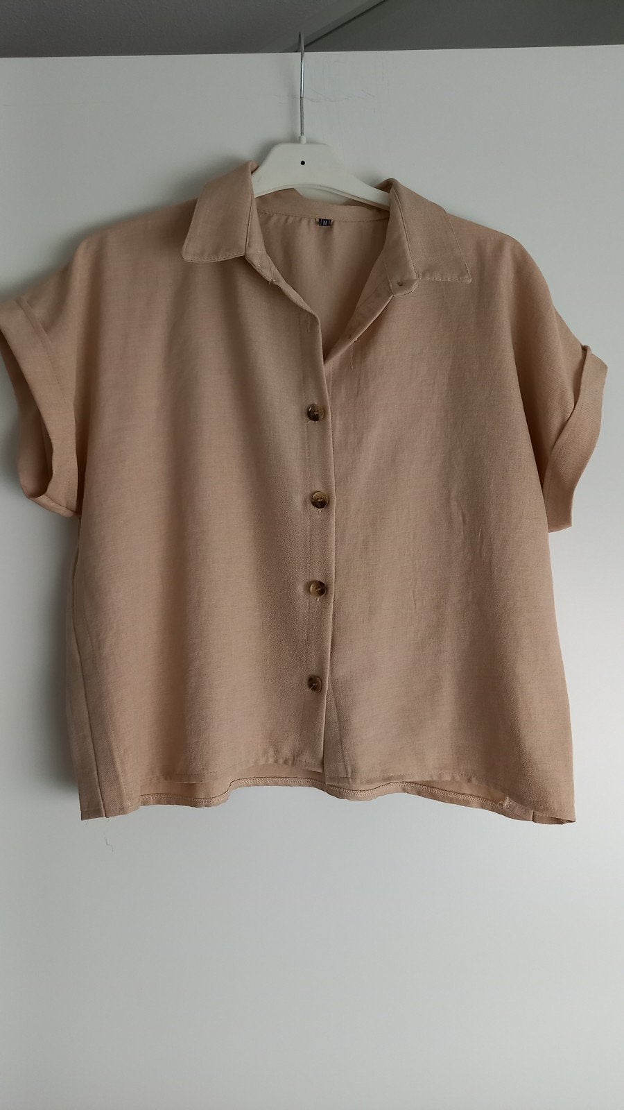 BEIGE BLOUSJE/HESJE MAAT M, Ophalen of Verzenden, Gedragen, Maat 42/44 (L), Beige