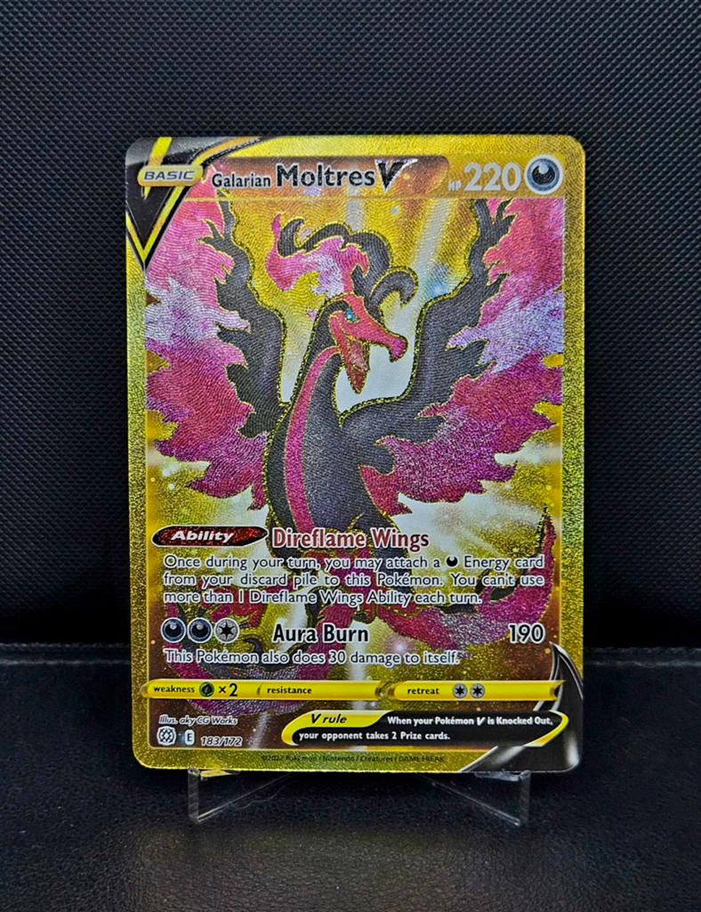 Galarian Moltres V 183/172 Brilliant Stars NM, Hobby en Vrije tijd, Verzamelkaartspellen | Pokémon, Ophalen of Verzenden, Zo goed als nieuw