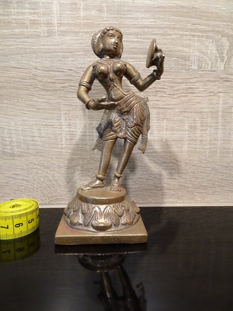 Bronzen beeldje India, Antiek en Kunst, Bruin, India, 17 cm, Ophalen of Verzenden