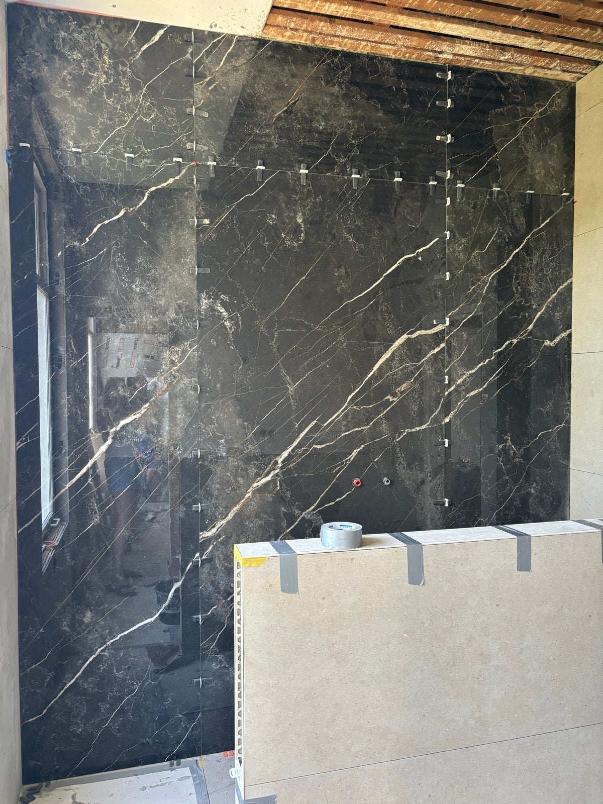 2x Marmerlook Slabs 120x260 cm - Luxe Wandtegels, Ophalen, 60 cm of meer, Nieuw, 5 tot 10 m²