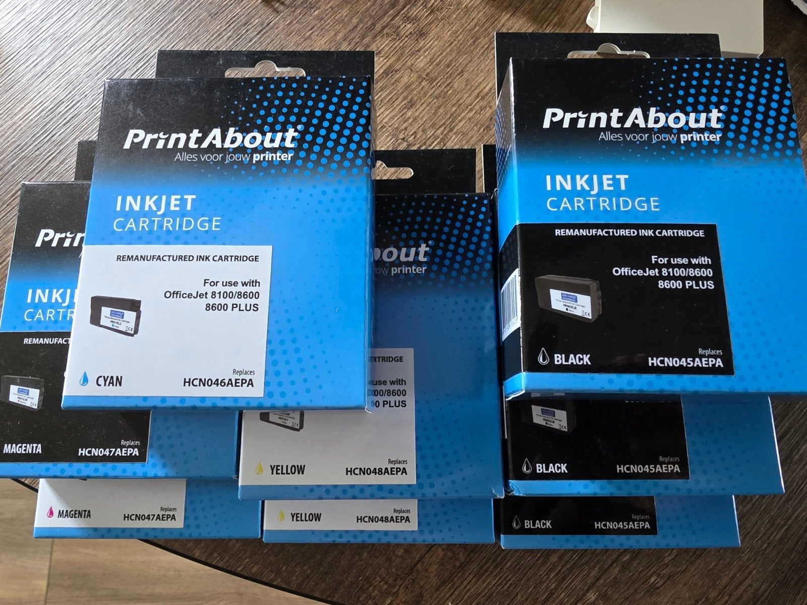8 nieuwe PrintAbout inktcartridges HP OfficeJet 8100 /8600, Computers en Software, Printerbenodigdheden, Nieuw, Ophalen of Verzenden