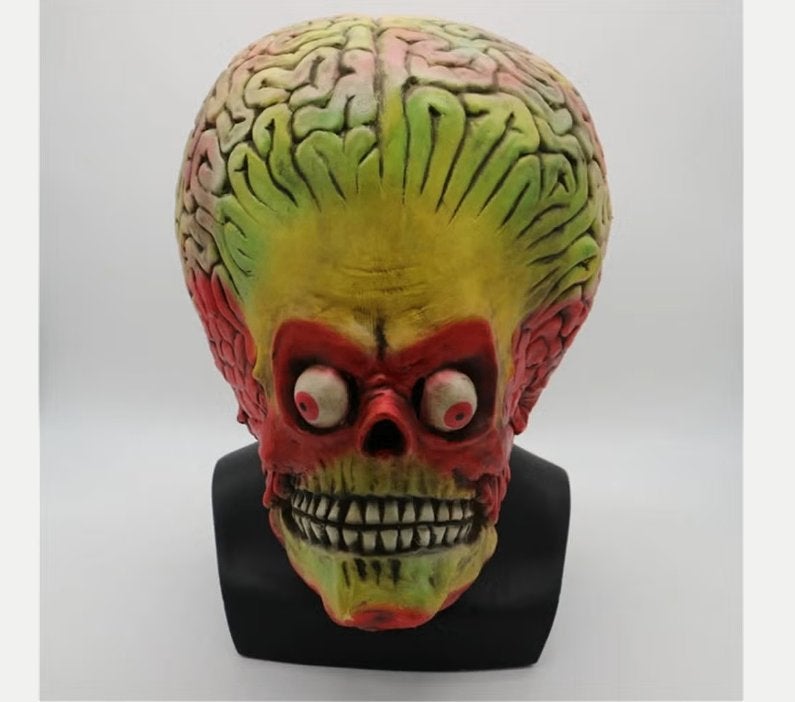 Mars Attacks alien full face latex masker, Ophalen of Verzenden, Nieuw, Halloween of Griezel