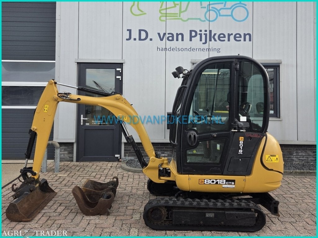 JCB 8018 Perkins 2011 2627uur hydraulic+snelwissel+3 bakken, Ophalen of Verzenden, JCB, Nederland, Graafmachine