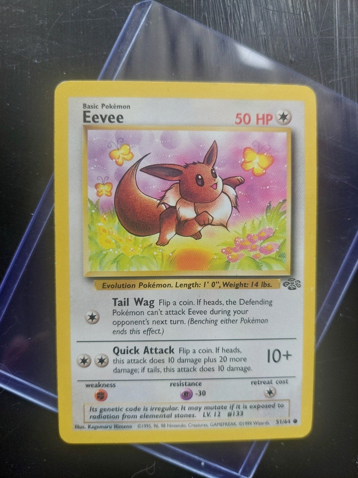 Pokémon Kaart Eevee 51/64 Jungle Set WOTC 1999, Ophalen of Verzenden, Gebruikt, Losse kaart