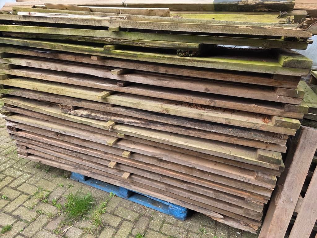 Gebruikte houten vlonderplanken, Tuin en Terras, Terrasdelen en Vlonders, Ophalen