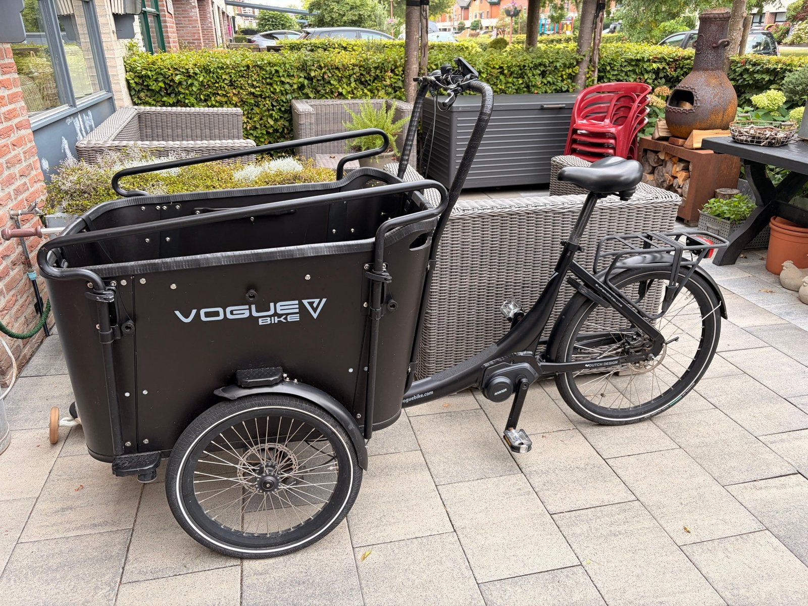 Vogue Bakfiets met Maxi-Cosi beugel, recent onderhoud, Overige merken, Gebruikt, Elektrisch, Ophalen of Verzenden